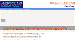 Desktop Screenshot of agnellophysicaltherapy.com