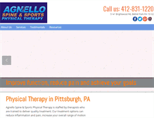 Tablet Screenshot of agnellophysicaltherapy.com